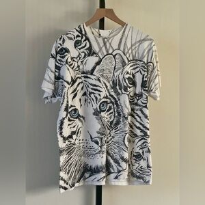 Vintage 90s Las Vegas Tiger Tee AOP All Over Print 1994